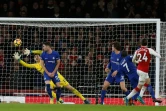 Le défenseur d'Arsenal Hector Bellerin marque contre Chelsea en 22e journée de Premier League le 3 janvier 2017