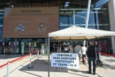 Point de contrôle du pass sanitaire à l'entrée du cinéma Gaumont Multiplex à Montpellier en France le 29 juillet 2021