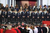 Les membres de l'équipe américaine rend hommage à Arnold Palmer lors de la cérémonie d'ouverture de la Ryder Cup, le 29 septembre 2016 à Chaska dans le Minnesota