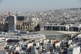 Vue sur la "Canopée", gigantesque toit d'acier et de verre qui signe la récente rénovation architecturale des Halles à Paris, le 7 juillet 2017