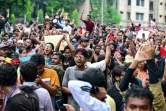 Des manifestants réunis à l'appel d'une organisation étudiante bangladaise lancent un appel à la désobéissance civile après les affrontements qui ont fait plus de 200 morts en juillet, le 3 août 2024 à Dacca 