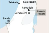 Localisation du plateau du Golan et de la colonie Psagot près de Ramallah