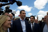 Le président du Rassemblement national Jordan Bardella en campagne à Chuelles (Loiret) le 14 juin 2024