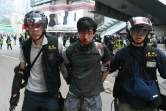 Un manifestant arrêté par la police de Hong Kong pendant des manifestations non autorisées le 29 septembre 2019