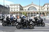 Des membres de la Brav-M, unités de police motorisées, en marge de la marche pour Adama, à Paris, le 8 juillet 2023