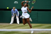 L'Américaine Serena Williams, lors de la finale du tournoi de Wimbledon contre la Roumaine Simona Halep, le 13 juillet 2019 à Londres