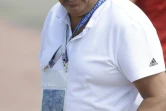 Le président de la Fédération argentine de football Claudio Tapia assiste à une séance d'antraînement de l'Albiceleste, le 28 juin 2018 à Bronnitsy