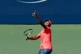 Jo-Wilfried Tsonga face à l'Américain Jack Sock en 8e de finale de l'US Open, le 4 septembre 2016 à New York