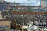 Vue partielle le 21 septembre 2001 de l'usine chimique AZF, dans la banlieue sud de Toulouse, après l'explosion