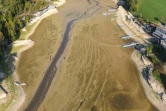 La rivière Le Doubs est presque à sec, le 15 septembre 2020, à Villers-le-Lac (Doubs)