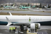 Un Boeing 737 MAX 9 sur le tarmac de la Boeing Renton Factory, à Renton dans l'Etat de Washington le 12 mars 2019