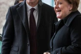La Chancelière allemande, Angela Merkel, reçoit et le Premier ministre canadien, Justin Trudeau, le 17 février 2017 à Berlin