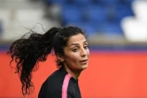 Nadia Nadim, l'attaquante danoise du PSG, lors d'une séance d'entraînement au Parc des Princes, le 8 mars 2019
