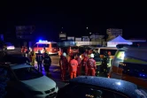 Des secouristes interviennent sur le lieu d'un accident de la route à Lutago, sur une photo fournie par les pompiers italiens le 5 janvier 2020