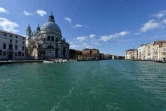Le grand Canal de Venise, en Italie, sans aucune embarcation, le 8 mars 2020 