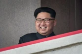 Le leader nord-coréen Kim Jong-Un, le 10 mai 2016 lors d'un défilé militaire à Pyongyang