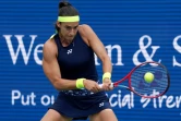 La Française Caroline Garcia lors de sa finale victorieuse contre le Tchèque Petra Kvitova, à Cincinnati, le 21 aout 2022