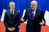 Le commissaire européen au Commerce Phil Hogan (D) et le ministre français de l'Economie Bruno Le Maire le 7 janvier 2020 à Paris