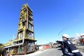 Des employés dans l'enceinte de l'aciérie ArcelorMittal sur son site de Dunkerque, dans le nord de la France, le 11 février 2022.