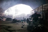 L'intérieur d'une grotte naturelle du village de Zhondong le 6 novembre 2016 en Chine