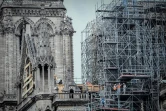 Des ouvriers travaillent à la rénovation de Notre-Dame le 20 mai 2019