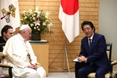Le pape François et le Premier ministre japonais Shinzo Abe, le 25 novembre 2019 à Tokyo