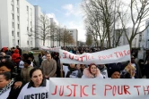 Des manifestants réclamant justice pour Theo le 6 février 2017 à Aulnay-sous-Bois