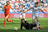 L'Espagne de Lucia Garcia (N.17) s'est contentée d'un match nul contre la Chine pour accéder aux 8es de finale du Mondial, le 17 juin 2019 au Havre