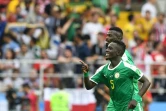 Le milieu de terrain du Sénégal, Idrissa Gana Gueye (N.5) au cours du match face à la Pologne, à Moscou le 19 juin 2018, comptant pour le Groupe H du Mondial 