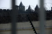 La cité médiévale de Carcassonne, vue depuis la maison d'arrêt, le 23 février 2017
