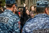 Des opposants arméniens manifestent à Erevan, le 20 avril 2018