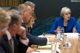 La Première ministre britannique Theresa May parle à des entrepreneurs à Birmingham (centre de l'Angleterre) le 11 septembre 2018.