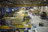 Des 787 Dreamliner en cours de production à l'usine Boeing de North Charleston, en Caroline du Sud, le 13 décembre 2022
