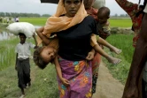 Une femme de la minorité musulmane rohingya arrive de Birmanie à Teknaf au Bangladesh le 7 septembre 2017