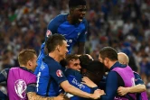 La joie des Français après le 2e but inscrit par Antoine Griezmann contre l'Allemagne en demi-finale de l'Euro, le 7 juillet 2016 à Marseille