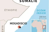 Localisation de Mogadiscio où un double attentat a fait au moins 4 morts, dimanche
