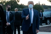 Le président américain Donald Trump quitte l'hôpital Walter Reed à Bethesda aux Etats-Unis, le 5 ocotbre 2020 