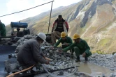 Extraction de rubis dans la mine de Chitta Katha, au Cachemire pakistanais, le 20 septembre 2017