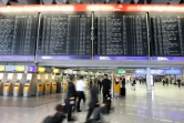 Des passagers dans l'aéroport de Francfort-sur-le-Main en Allemagne, le 10 avril 2018