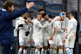 Les joueurs de l'OM lors d'un match contre Amiens, le 6 mars 2020 à Marseille