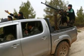 Des rebelles syriens pro-Ankara dans le secteur du mont Bersaya, au nord de la ville syrienne d'Azaz, le 22 janvier 2018