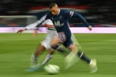 L'attaquant du Paris Saint-Germain Kylian Mbappé, lors du match à domicile de la 30e journée de Ligue 1 face à Lorient, le 3 avril 2022 au Parc des Princes