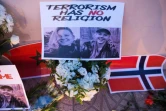 Des fleurs, des photos et des drapeaux déposés le 21 décembre 2018 en hommage aux deux femmes scandinaves tuées au Maroc