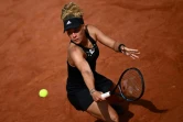 La Française Léolia Jeanjean, lors de son match du 2e tour face à la Tchèque Karolina Pliskova, le 26 mai 2022 à Roland-Garros