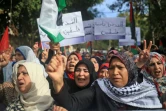 Des Palestiniennes protestent contre la décision américaine sur Jérusalem à Gaza le 11 décembre 2017