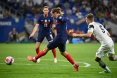 L'attaquant français Antoine Griezmann ouvre le score face à la Finlande, lors des qualifications pour le Mondial-2022 au Qatar, le 7 septembre 2021 au Groupama Stadium à Lyon