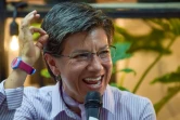 La Colombienne Claudia Lopez lors d'une réunion publique le 22 octobre 2019 à Bogota, candidate à la mairie de la capitale.