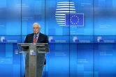 Le chef de la diplomatie européenne Josep Borrell lors d'une conférence de presse le 22 mars 2021 à Bruxelles
