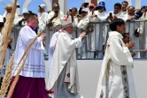 Le pape François (c), le 18 janvier 2018 près d'Iquique au Chili