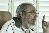 Capture d'écran de la TV cubaine montrant Fidel Castro le 7 avril 2016 dans une école de La Havane